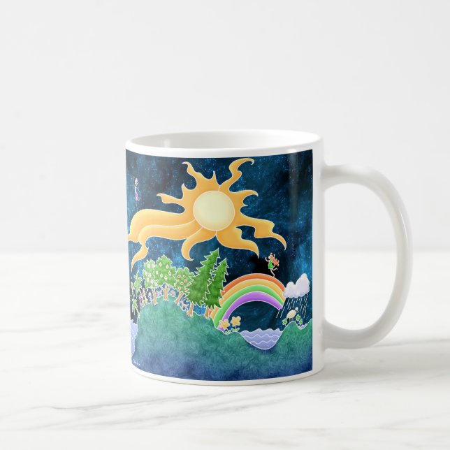 Earth Mug - rainbow forest (Right)
