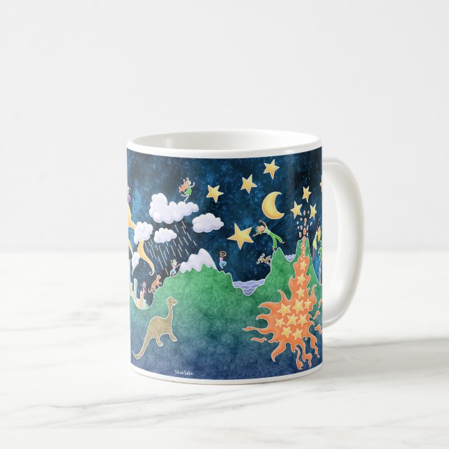Earth Mug - volcano mountains (Front Right)