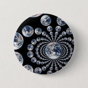 EARTH Multi Visual Echo 6 Cm Round Badge