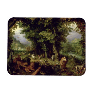 Earth or The Earthly Paradise, 1607-08 (oil on cop Magnet