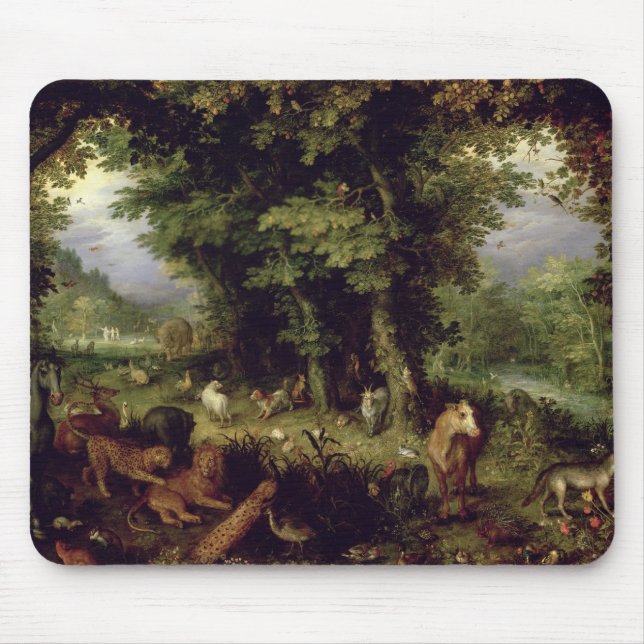 Earth or The Earthly Paradise, 1607-08 (oil on cop Mouse Pad (Front)