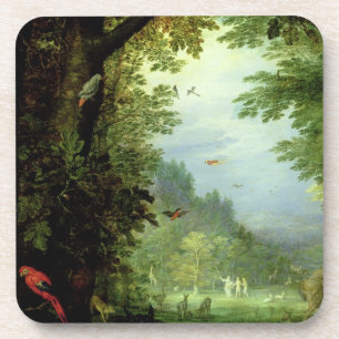 Earth or The Earthly Paradise, detail of Adam and Coaster