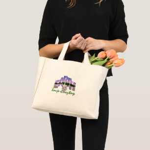 Earth Our Home Blue Summer Sky and Water Mini Tote Bag