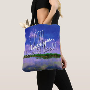 Earth Our Home Blue Summer Sky and Water Tote Bag