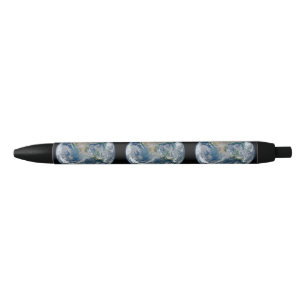 Earth our world black ink pen