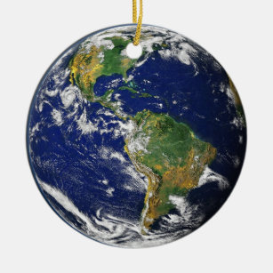 Earth Our World Round Ornaments