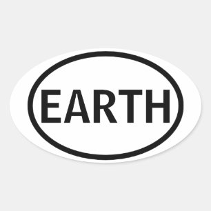 Earth Oval Sticker