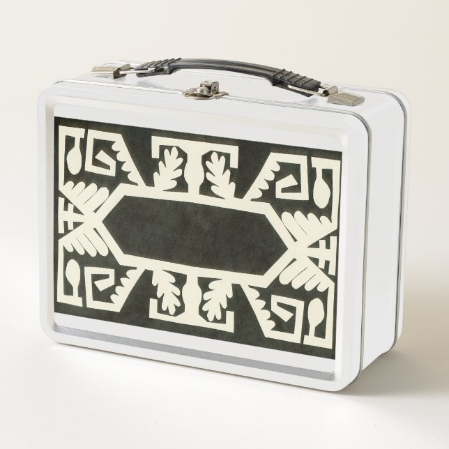 Earth Paper Cut Design Vintage Lunchbox (Front)