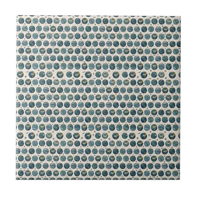 Earth Pattern Ceramic Tile (Front)