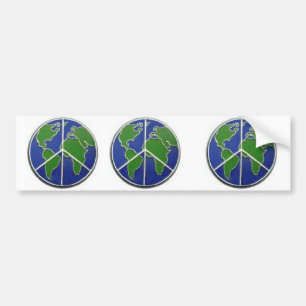 Earth Peace Bumpersticker Bumper Sticker