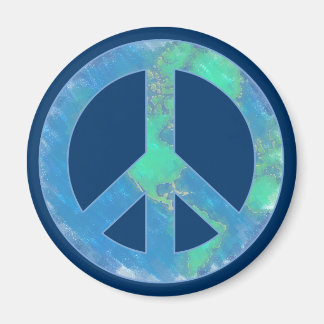 Earth Peace Sign Magnet