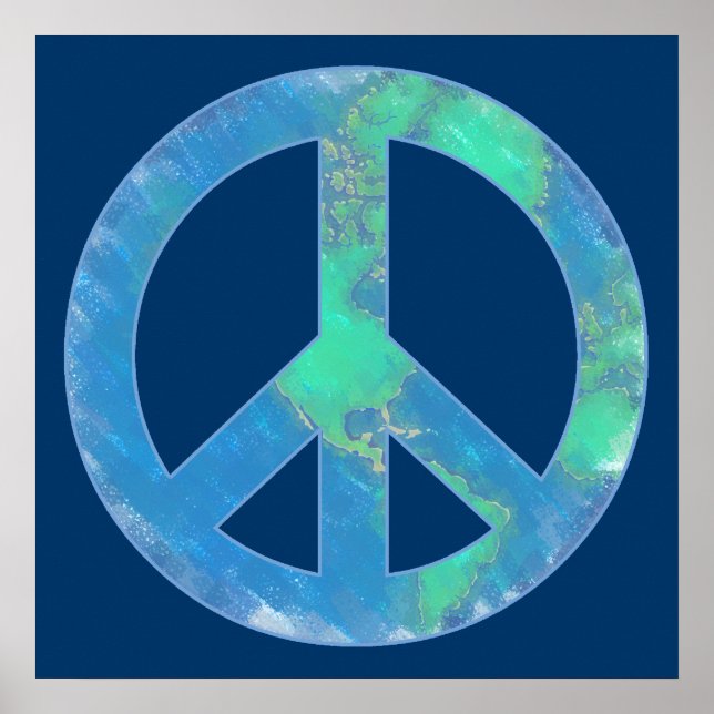 Earth Peace Sign Poster (Front)
