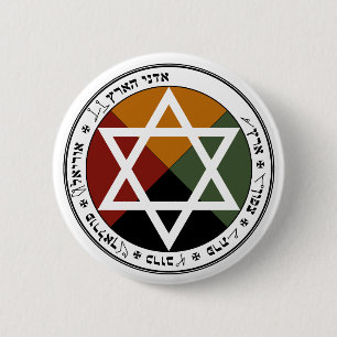 Earth Pentacle 6 Cm Round Badge