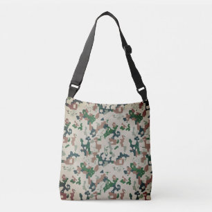Earth Pixel Woodland  Crossbody Bag