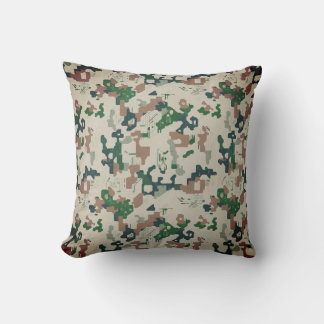 Earth Pixel Woodland  Cushion