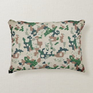 Earth Pixel Woodland  Decorative Cushion