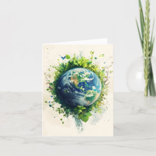 Earth Planet Nature Colour Holiday Card
