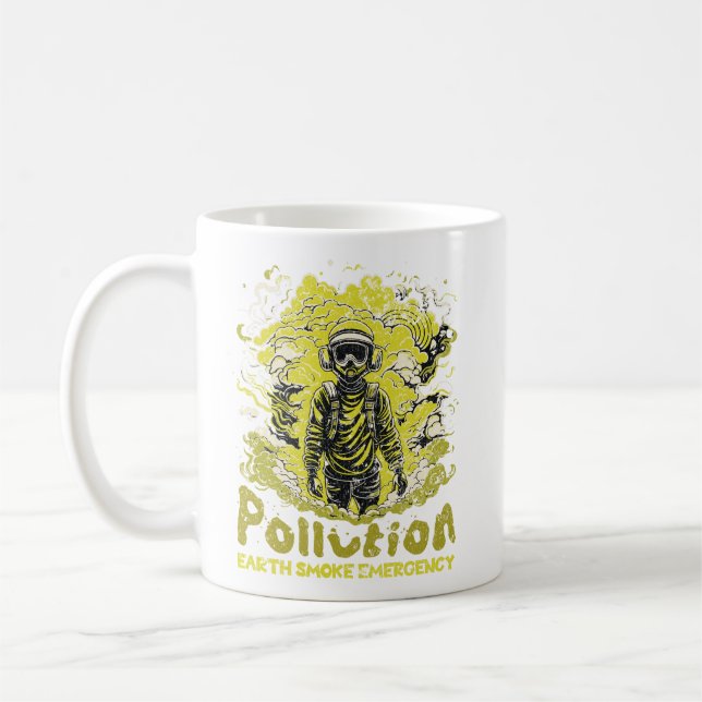 Earth Pollution Emergency Coffee Mug (Left)