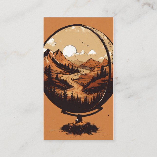 Earth & Quill Wing Graphic T-Shirt – Nature & Imag Business Card (Front)