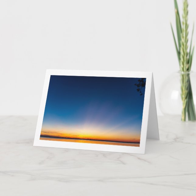 "Earth Rays" blank folded greeting card (Front)