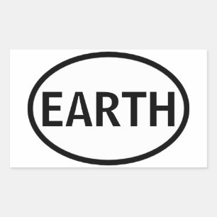 Earth Rectangular Sticker