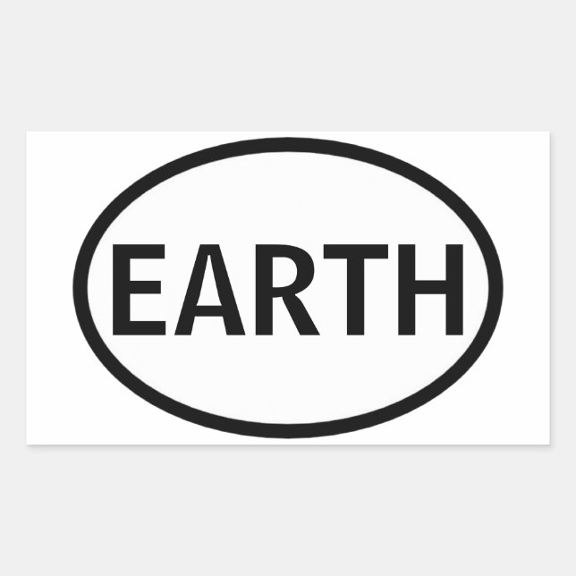 Earth Rectangular Sticker (Front)