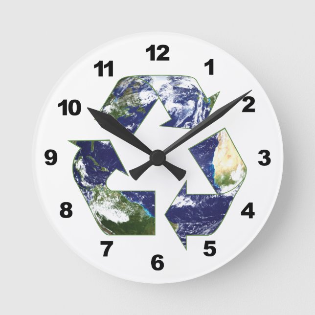 Earth - Recycling Round Clock (Front)