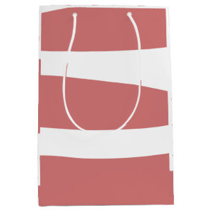 Earth Red and white Abstract Medium Gift Bag