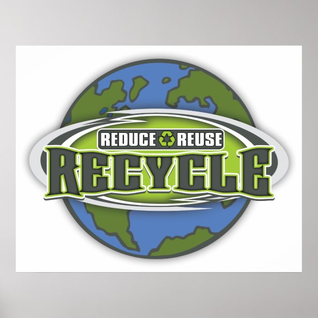 Earth Reduce, Reuse and Recycle Poster (Front)