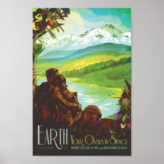 Earth Retro Poster - NASA