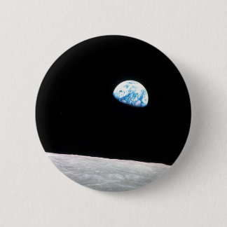 Earth rise 6 cm round badge