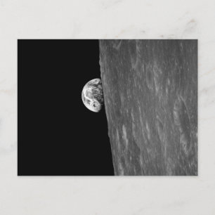 "Earth-Rise," First Photo of this from Space Postcard