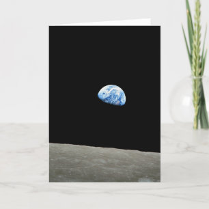 Earth Rises From Moon Card