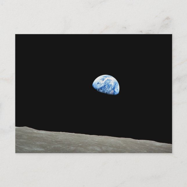 Earth Rises From Moon Postcard (Front)