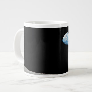 Earth Rising Above The Lunar Horizon. Large Coffee Mug
