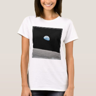 Earth Rising Above The Lunar Horizon. T-Shirt