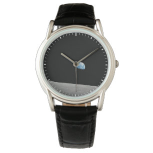 Earth Rising Above The Lunar Horizon. Watch