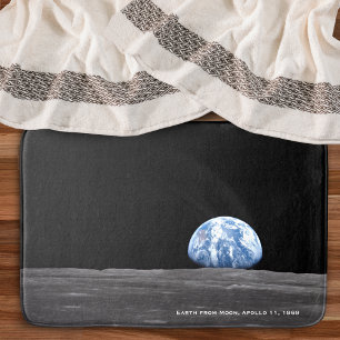 Earth Rising Over Moon, Apollo 11, 1969 Bath Mat