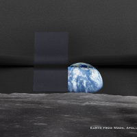 Earth Rising Over Moon, Apollo 11, 1969 Decoupage