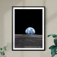Earth Rising Over Moon, Apollo 11, 1969