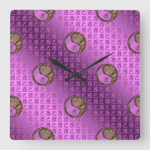 Earth Rooster Square Wall Clock