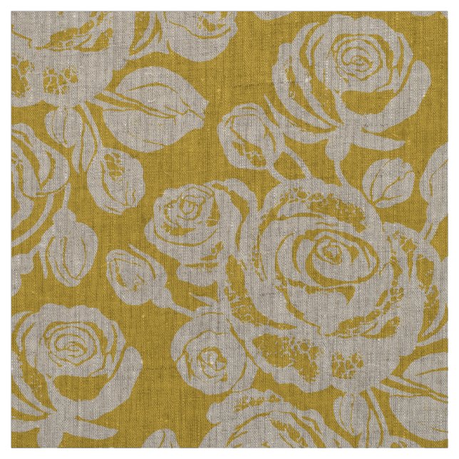 Earth Rose Cinderella Gold Fabric (Swatch)