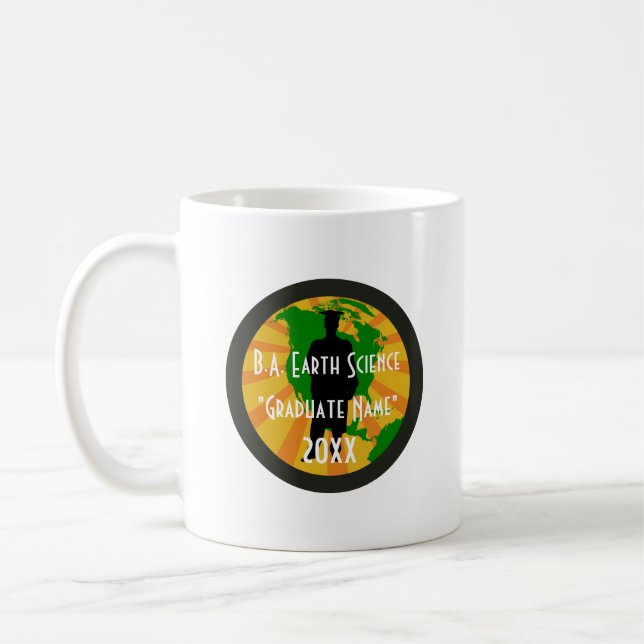 Earth Science Graduate Badge (Male) Coffee Mug (Left)