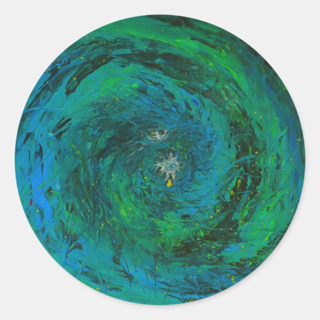 Earth Sea Spirits Classic Round Sticker (Front)