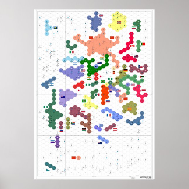 Earth Sector Poster Map (Front)