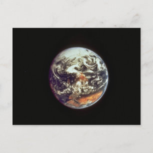 Earth, seen from Apollo 17, 1972, courtesy of NASA Postcard