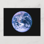 Earth Seen From Space Postcard<br><div class="desc">Photograph of the Earth viewed from space. This is a NASA image of the Earth, viewed from space. It was taken by the Apollo 17 spacecraft in 1972, and is popularly known as 'The Blue Marble'. Credit: NASA Note that any distortion in the preview image is caused by compression artefacts,...</div>