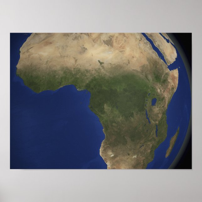 Earth showing landcover over Africa Poster (Front)