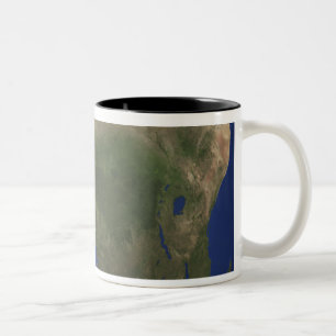 Earth showing landcover over Africa Two-Tone Coffee Mug