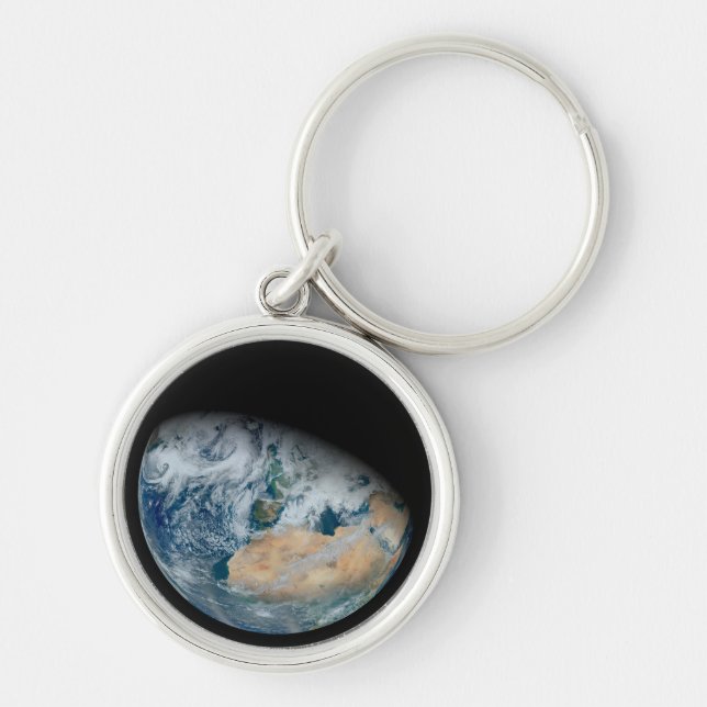 Earth Showing North Africa And Southwestern Europe Key Ring (Front)
